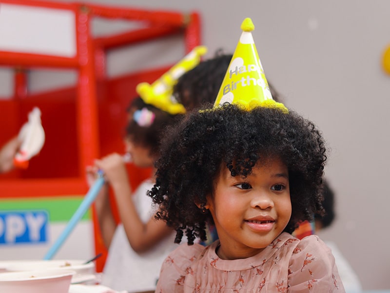 kid at birthday party